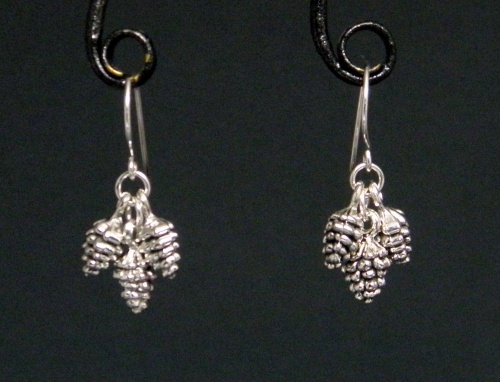 Triple Pine Cone earrings