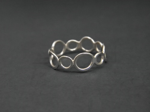 Sterling Bubbles ring band
