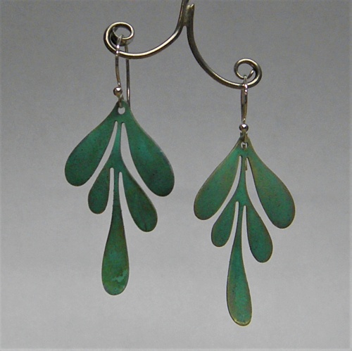Green Leaf earrings 