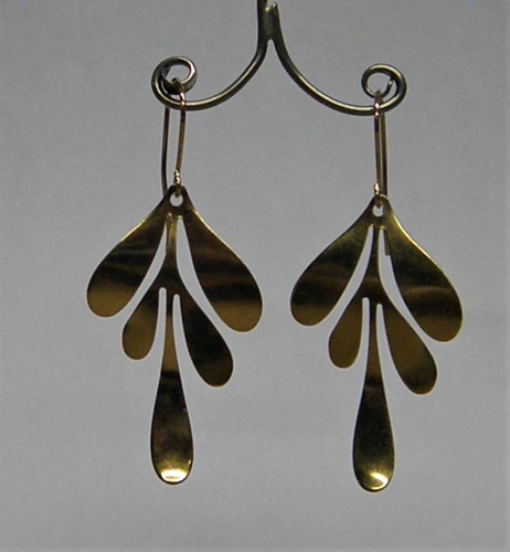 Goldplated Leaf earrings 